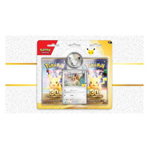 30th Celebration – 2-Pack Blister – Eevee – englisches Pokémon TCG Produkt