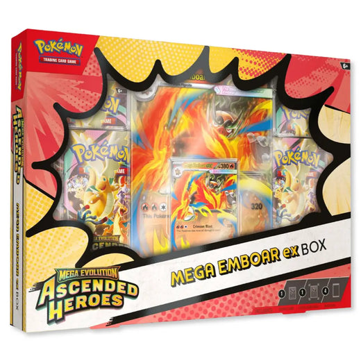 Ascended Heroes – Mega Emboar ex Box – englisches Pokémon TCG Produkt