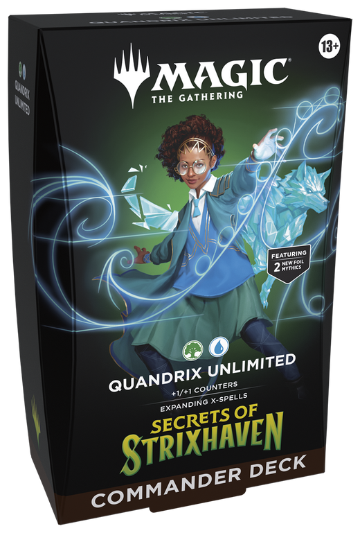 Magic: The Gathering Secrets of Strixhaven Commander Deck Quandrix Unlimited (OVP) – versiegelte Originalverpackung