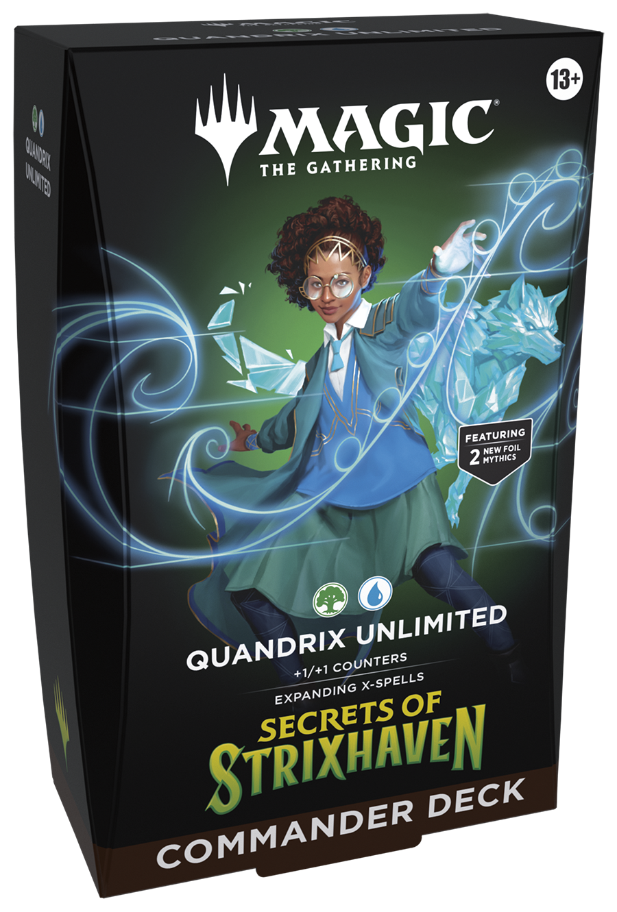 Magic: The Gathering Secrets of Strixhaven Commander Deck Quandrix Unlimited (OVP) – versiegelte Originalverpackung