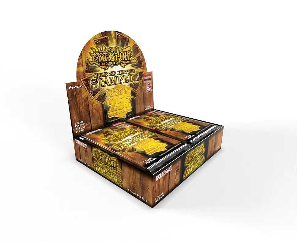 Yu-Gi-Oh! Quarter Century Stampede Booster Display, versiegelte Produktverpackung
