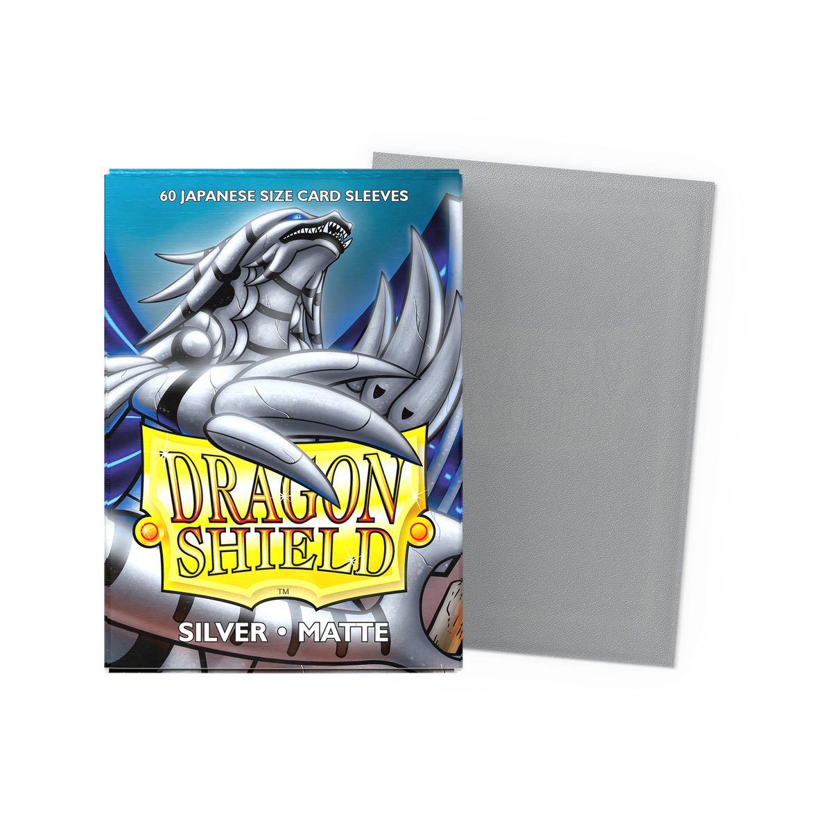Dragon Shield Matte Silver, Japanese Size, 60 Kartenhüllen