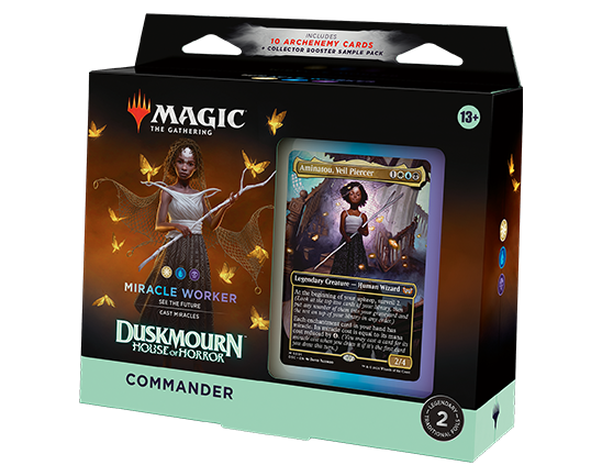 Magic: The Gathering Duskmourn: House of Horror Commander Deck Miracle Worker (OVP) – versiegelte Originalverpackung