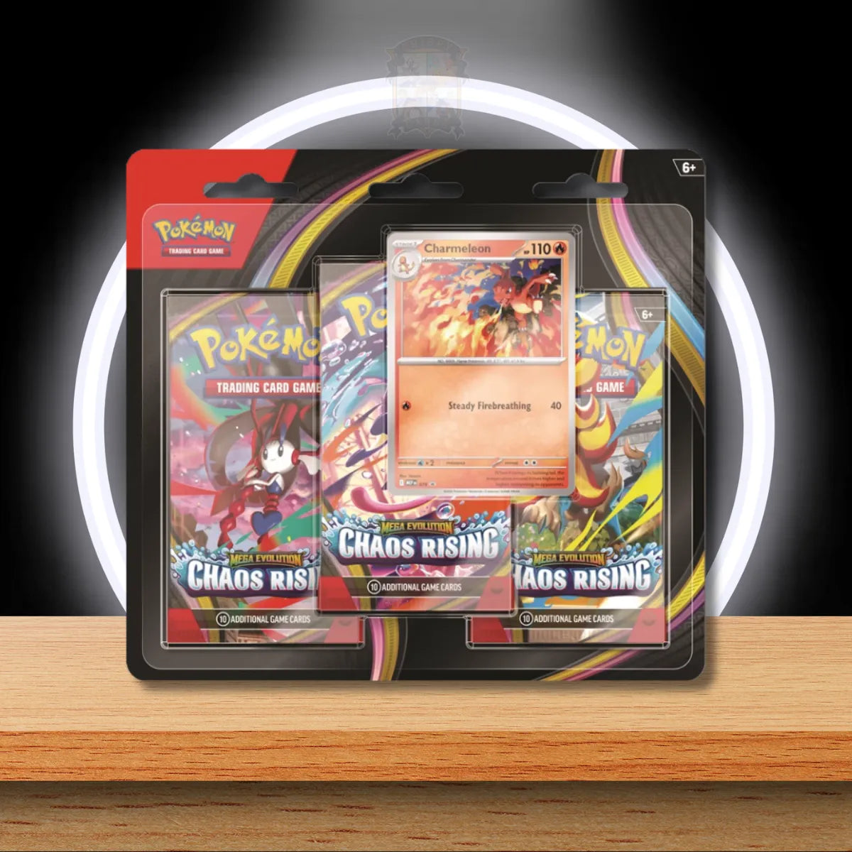 Chaos Rising – 3-Pack Blister – Charmeleon – englisches Pokémon TCG Produkt