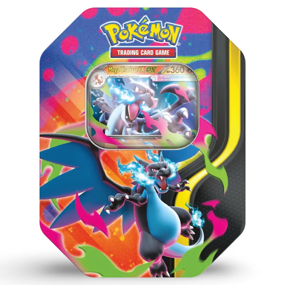 Mega Charizard X ex Tin – englisches Pokémon TCG Produkt