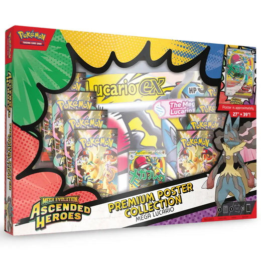 Ascended Heroes – Premium Poster Collection – Mega Lucario – englisches Pokémon TCG Produkt