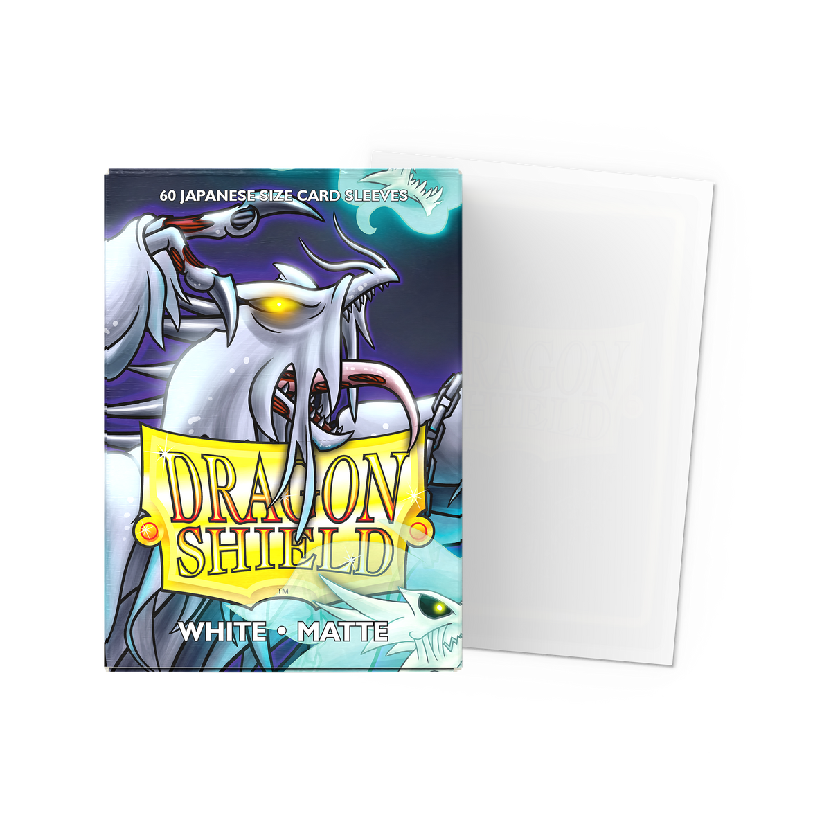Dragon Shield Matte White, Japanese Size, 60 Kartenhüllen