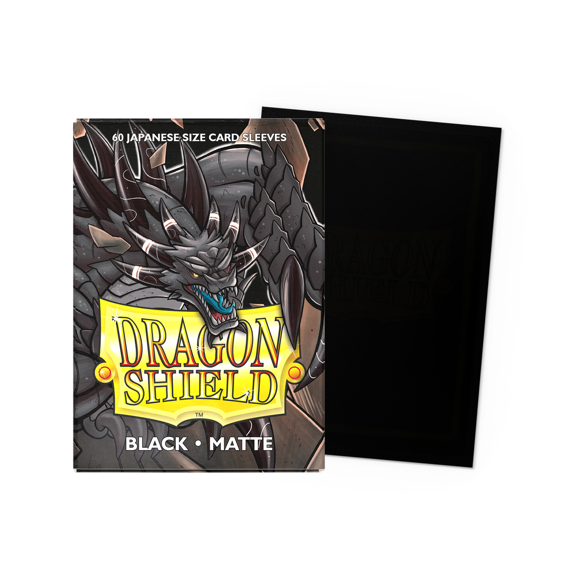 Dragon Shield Matte Black, Japanese Size, 60 Kartenhüllen
