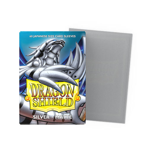 Dragon Shield Matte Silver, Japanese Size, 60 Kartenhüllen